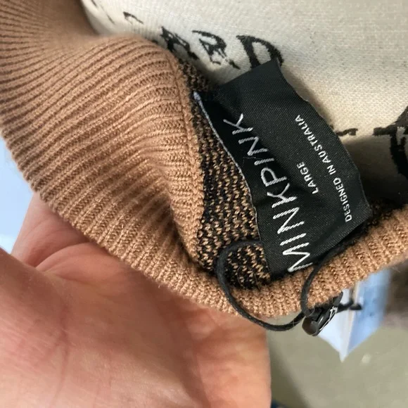 NWT MINKPINK LEOPARD KNIT SKIRT LARGE - Picture 3 of 4